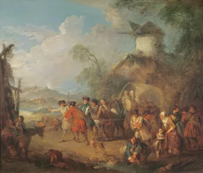 Marschierende Truppen